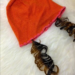 Cute Kids Hat With Curly Piggy Tails